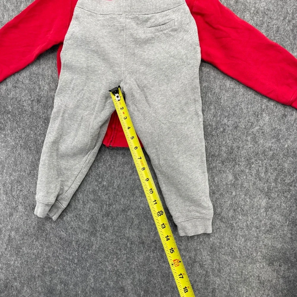 Polo Ralph Lauren Hoodie Boys Red Zip and Gray Joggers Tracksuit Set Size 6